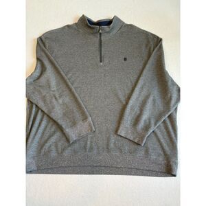 Izod Advantage Performance Stretch Mens Quarter Zip Pullover Gray 4XL NWOT